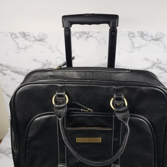 Clark and Mayfield Leather Hawthorn Travel Attache Laptop File - Picture 12 of 13